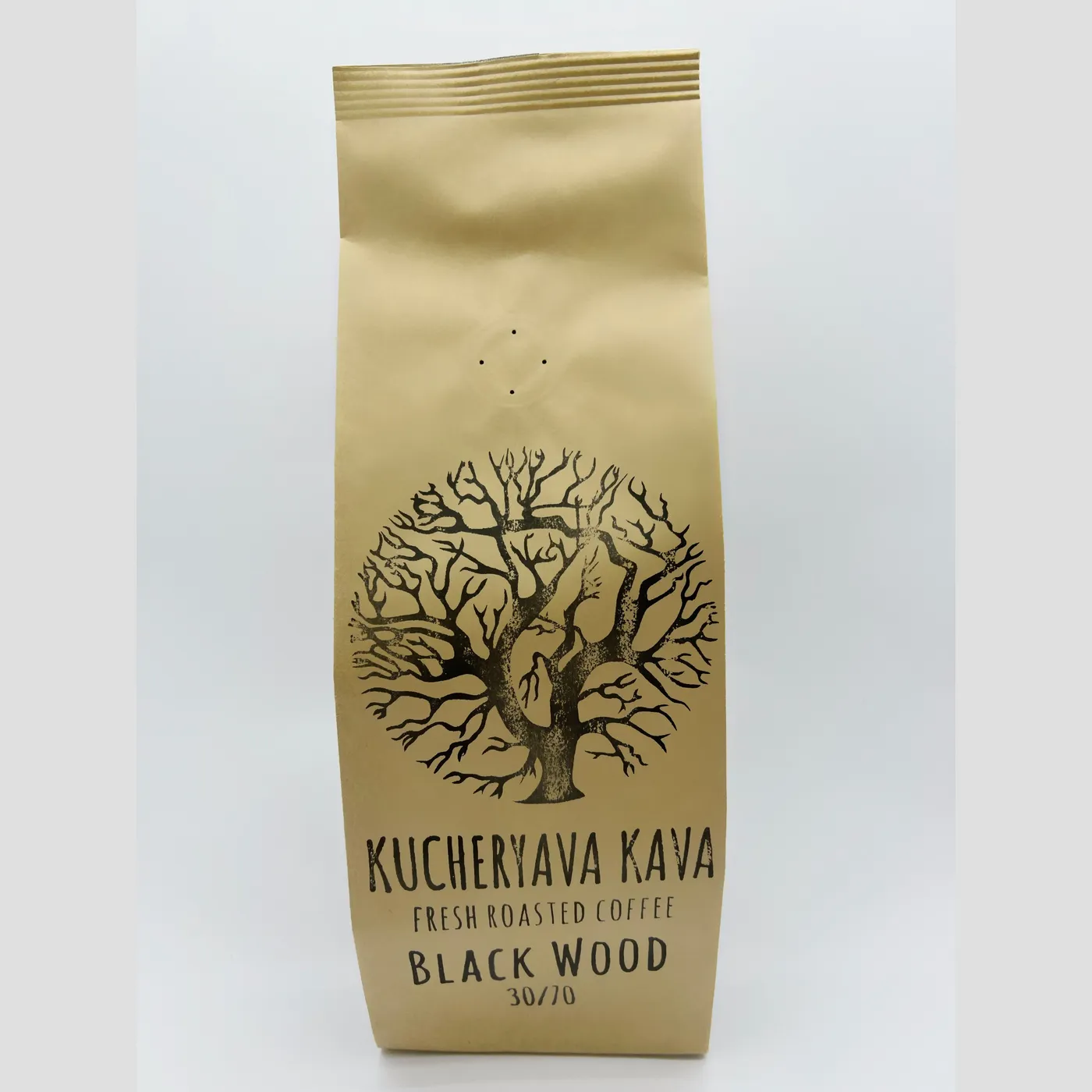 Купаж кофе в зернах Black Wood, Бленд кофе средней обжарки – смесь арабики и робусты 30 на 70 (Свежеобжаренный Кофе из Индии, Африки и Азии)