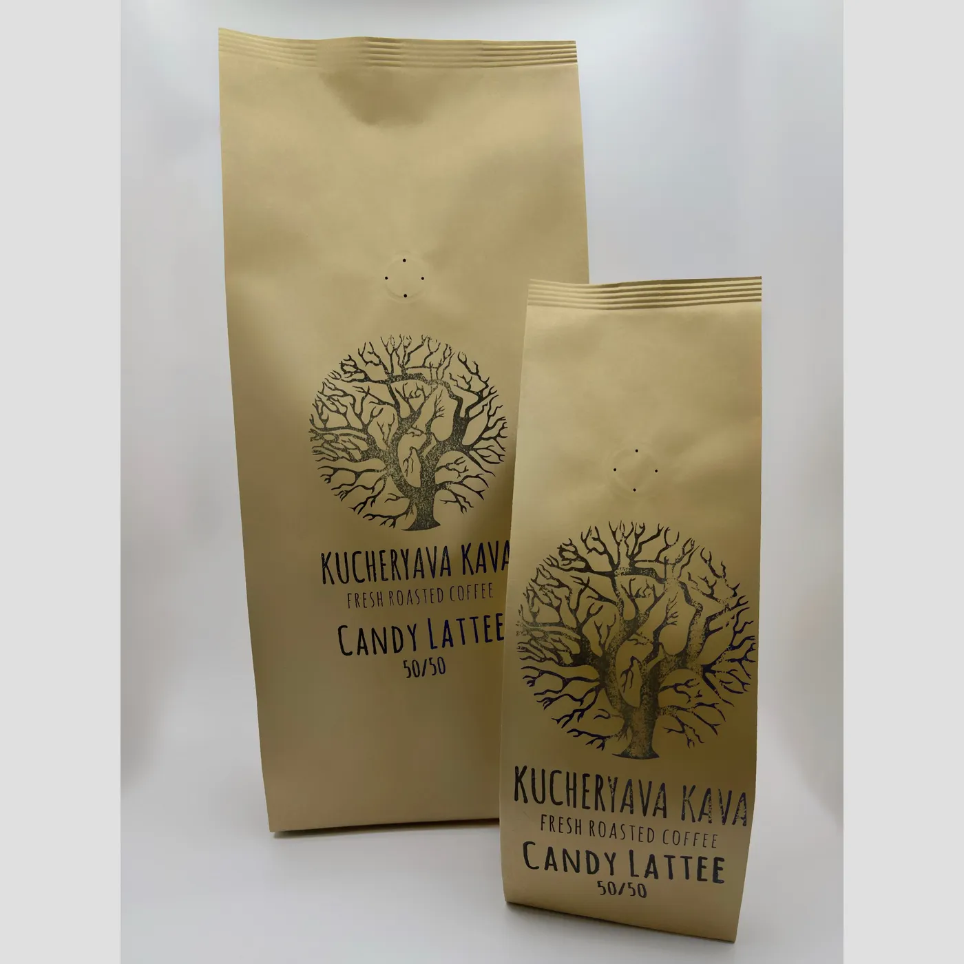 Купаж кофе молотый Candy Lattee, Бленд кофе средней обжарки – смесь арабики и робусты 50 на 50 (Свежеобжаренный Кофе из Африки, Азии и Америки)