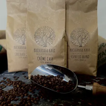 Акция -10% для любителей кофе с кислинкой: 1кг Espresso blend+1кг Chocolate Coffee+1кг Crème Cafe - Кофе в зернах
