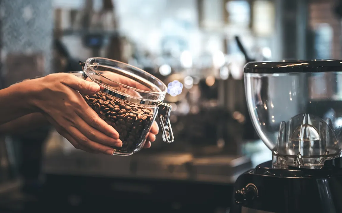 coffee shop owner show quality coffee