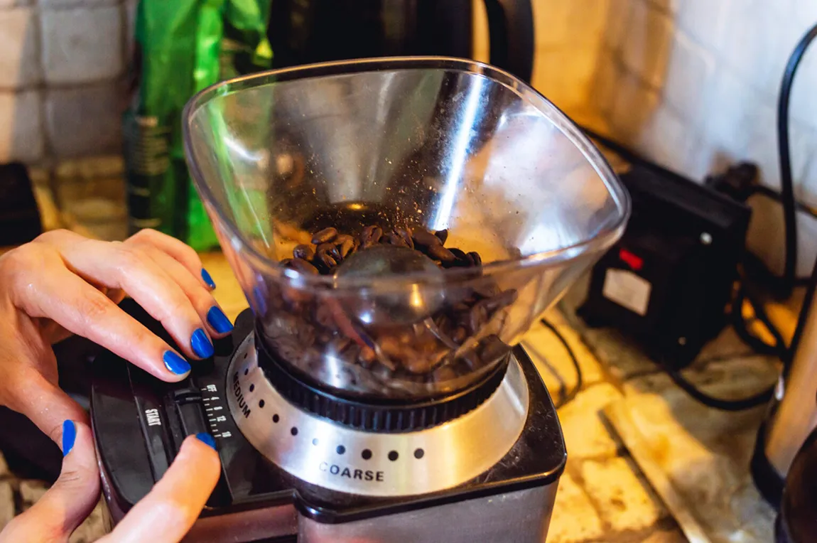 homemade electric coffee grinder